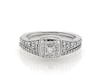 Thumbnail Image 1 of Previously Owned Diamond Bridal Set 3/8 ct tw Princess-cut 10K White Gold