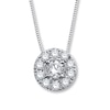 Thumbnail Image 1 of Previously Owned Diamond Necklace 1/2 ct tw Round-cut 14K White Gold