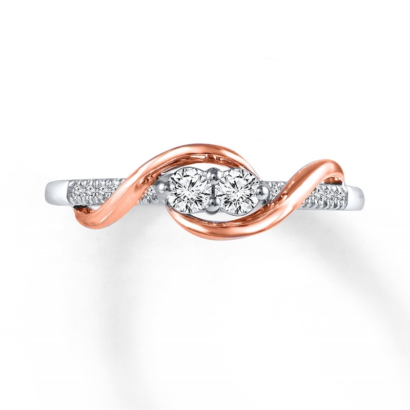 Main Image 4 of Previously Owned Ever Us Diamond Ring 1/2 ct tw Round-cut 14K White Gold