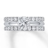 Thumbnail Image 3 of Previously Owned Diamond Enhancer Ring 1 ct tw Round-cut 14K White Gold