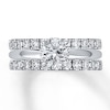Thumbnail Image 3 of Previously Owned Diamond Enhancer Ring 1 ct tw Round-cut 14K White Gold
