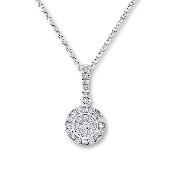 Previously Owned Diamond Fashion Necklace 1 ct tw 14K White Gold