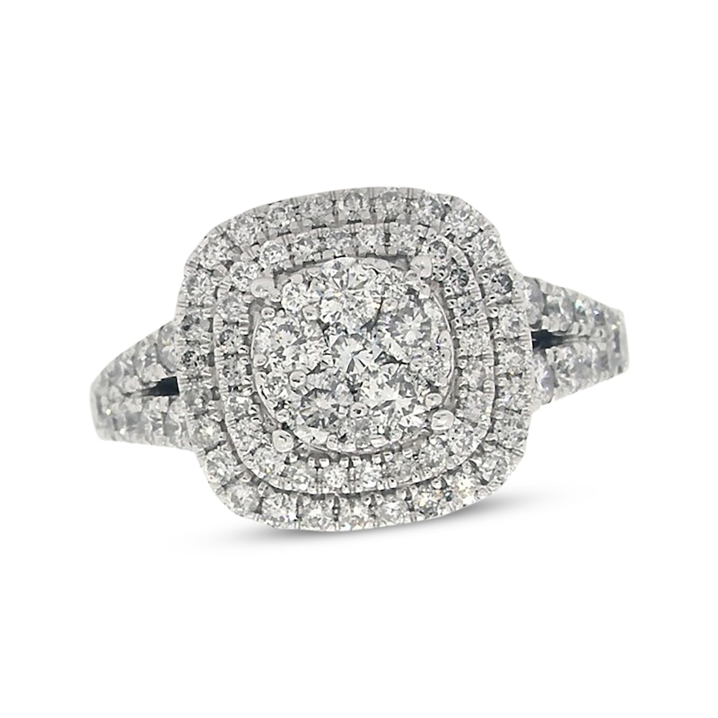 Main Image 1 of Previously Owned Diamond Engagement Ring 1 ct tw Round-cut 14K White Gold