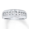 Thumbnail Image 1 of Previously Owned Men's Diamond Wedding Band 1 ct tw Round-cut 14K White Gold