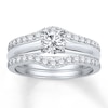 Thumbnail Image 1 of Previously Owned Diamond Enhancer Ring 1/2 ct tw Round-cut 14K White Gold