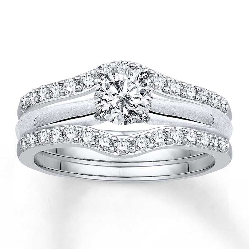 Main Image 2 of Previously Owned Diamond Enhancer Ring 1/2 ct tw Round-cut 14K White Gold