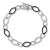 Thumbnail Image 2 of Previously Owned Black & White Diamond Bracelet 1/10 ct tw Sterling Silver