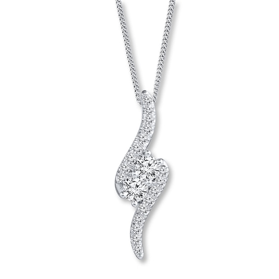 Previously Owned Ever Us Diamond Necklace 1 cttw 14K White Gold
