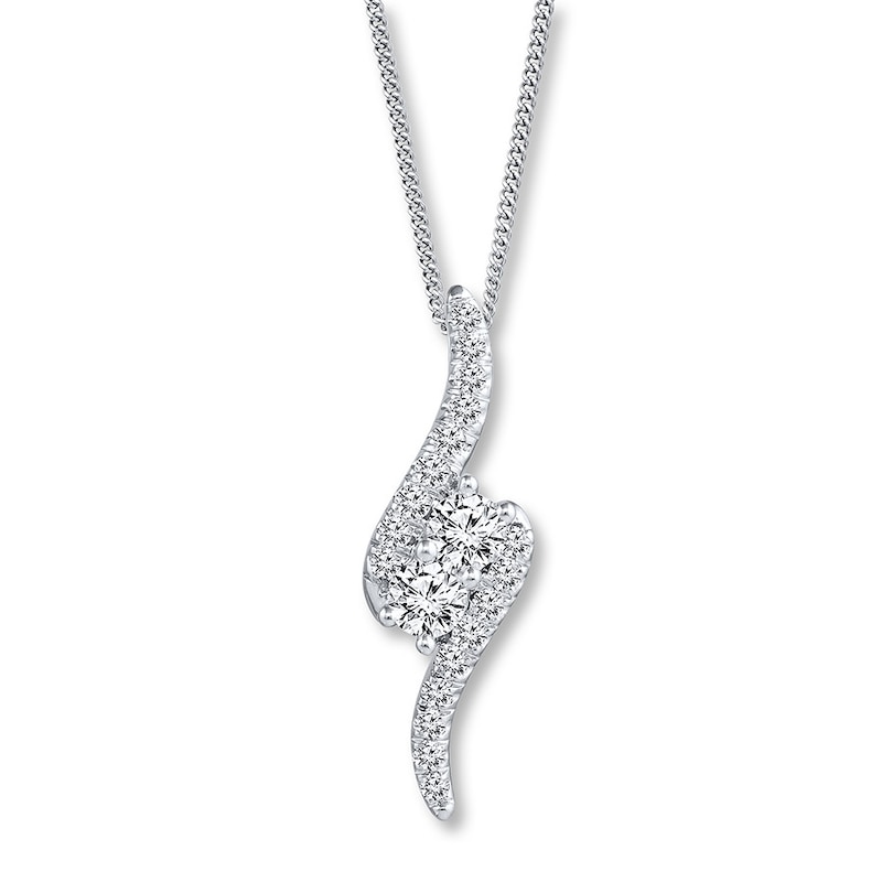 Main Image 1 of Previously Owned Ever Us Diamond Necklace 1 cttw 14K White Gold