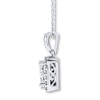 Thumbnail Image 2 of Previously Owned Diamond Necklace 1 ct tw Princess-cut & Round 14K White Gold