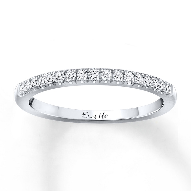 Main Image 1 of Previously Owned Ever Us Diamond Wedding Band 1/6 ct tw Round-cut 14K White Gold