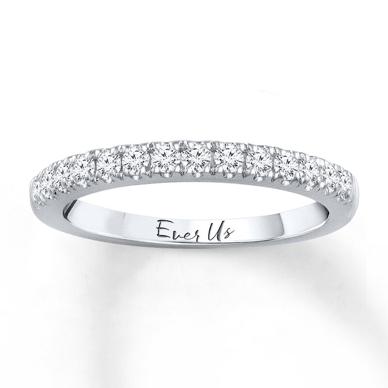 Main Image 1 of Previously Owned Ever Us Diamond Wedding Band 3/8 ct tw Round-cut 14K White Gold