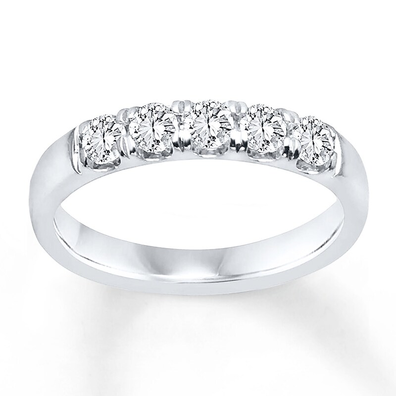 Previously Owned Diamond Anniversary Band 1/2 ct tw Round-cut 14K White Gold