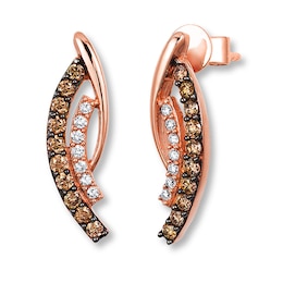 Previously Owned Le Vian Chocolate Diamonds 3/8 ct tw 14K Rose Gold Earrings