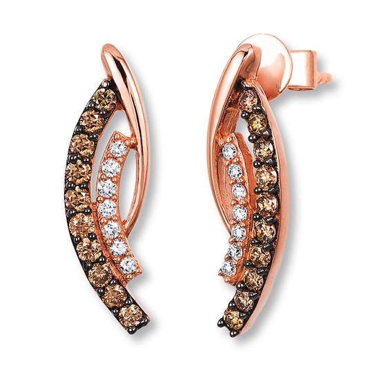 Previously Owned Le Vian Chocolate Diamonds 3/8 ct tw 14K Rose Gold Earrings