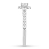 Thumbnail Image 2 of Previously Owned THE LEO Diamond Engagement Ring 3/4 ct tw Princess & Round-cut 14K White Gold