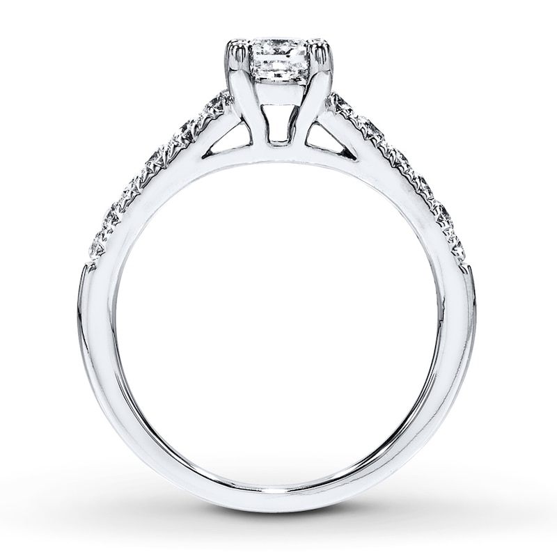 Main Image 2 of Previously Owned Diamond Engagement Ring 1 ct tw Princess-cut 14K White Gold