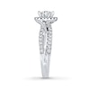 Thumbnail Image 3 of Previously Owned Leo Diamond Engagement Ring 3/4 ct tw Princess & Round-cut Diamonds 14K White Gold