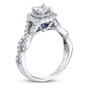 Thumbnail Image 2 of Previously Owned Diamond Ring 1 ct tw Princess/Round-cut Diamonds 14K White Gold