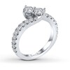 Thumbnail Image 1 of Previously Owned Ever Us Two-Stone Anniversary Ring 1-1/2 ct tw Round-cut Diamonds 14K White Gold