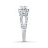 Thumbnail Image 3 of Previously Owned Leo Diamond Engagement Ring 1-1/8 ct tw Princess & Round-cut 14K White Gold