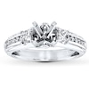Thumbnail Image 0 of Previously Owned Diamond Engagement Ring Setting 1/2 ct tw Round & Princess-cut 14K White Gold