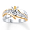 Thumbnail Image 1 of Previously Owned Diamond Engagement Ring Setting 1/2 ct tw Round-cut 14K Two-Tone Gold