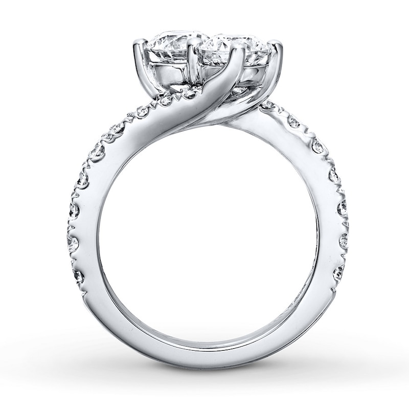 Previously Owned Ever Us Two-Stone Anniversary Ring 2-5/8 ct tw Round-cut Diamonds 14K White Gold