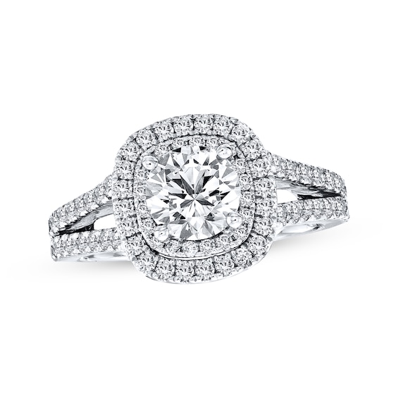 Previously Owned Diamond Engagement Ring 2 ct tw Round-cut 14K White Gold Size 5