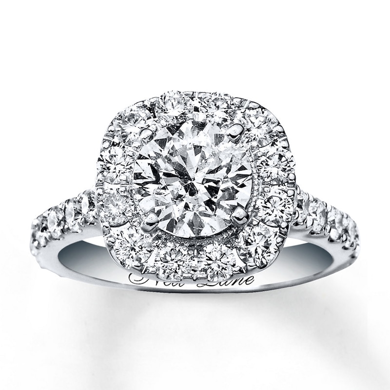 Main Image 1 of Previously Owned Neil Lane Engagement Ring 2-3/4 ct tw Round-cut Diamonds 14K White Gold