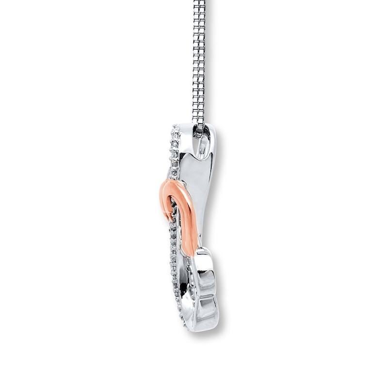 Previously Owned Diamond Accents Necklace Sterling Silver/10K Gold