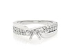 Thumbnail Image 1 of Previously Owned Diamond Bypass Engagement Ring Setting 3/8 ct tw 14K White Gold