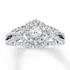 Previously Owned Engagement Ring 7/8 ct tw Round-cut Diamonds 14K White Gold
