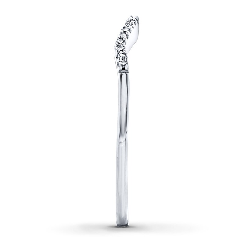 Main Image 3 of Previously Owned Diamond Band 1/15 ct tw Round-cut 10K White Gold