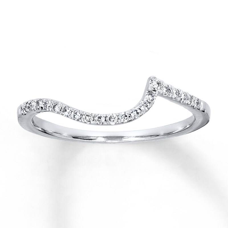 Main Image 1 of Previously Owned Diamond Band 1/10 ct tw Round 14K White Gold