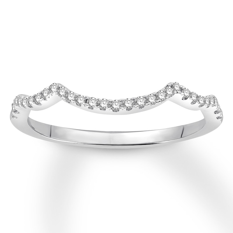 Main Image 1 of Previously Owned Diamond Wedding Band 1/8 ct tw Round-cut 14K White Gold