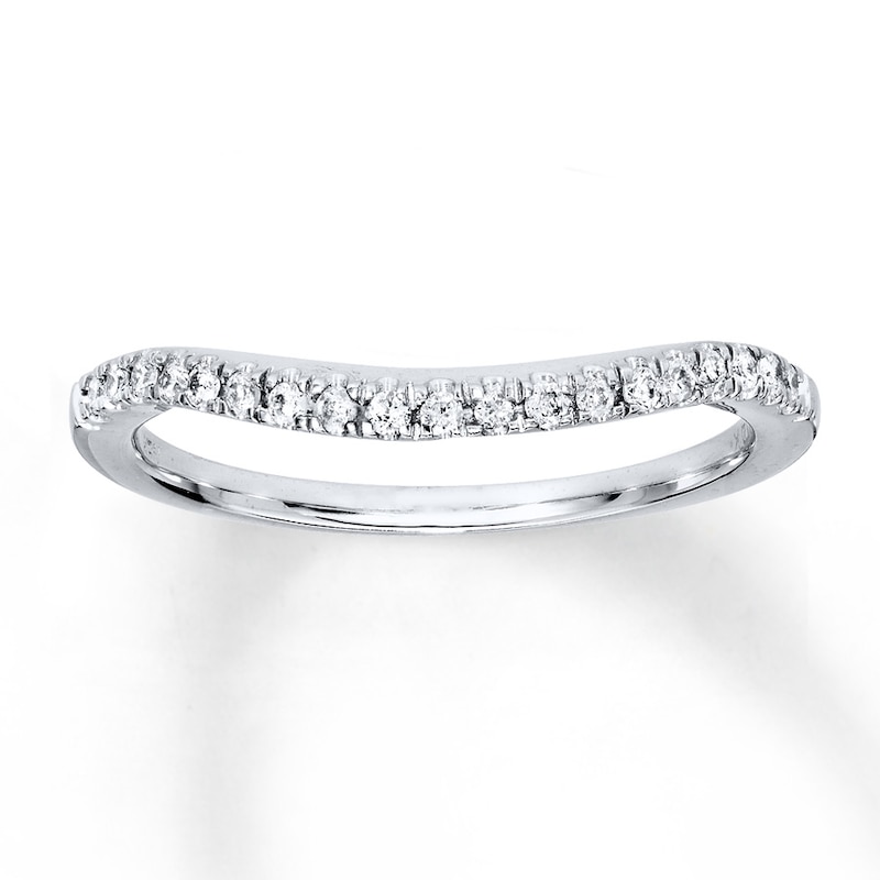 Main Image 1 of Previously Owned Diamond Wedding Band 1/6 ct tw Round-cut 14K White Gold