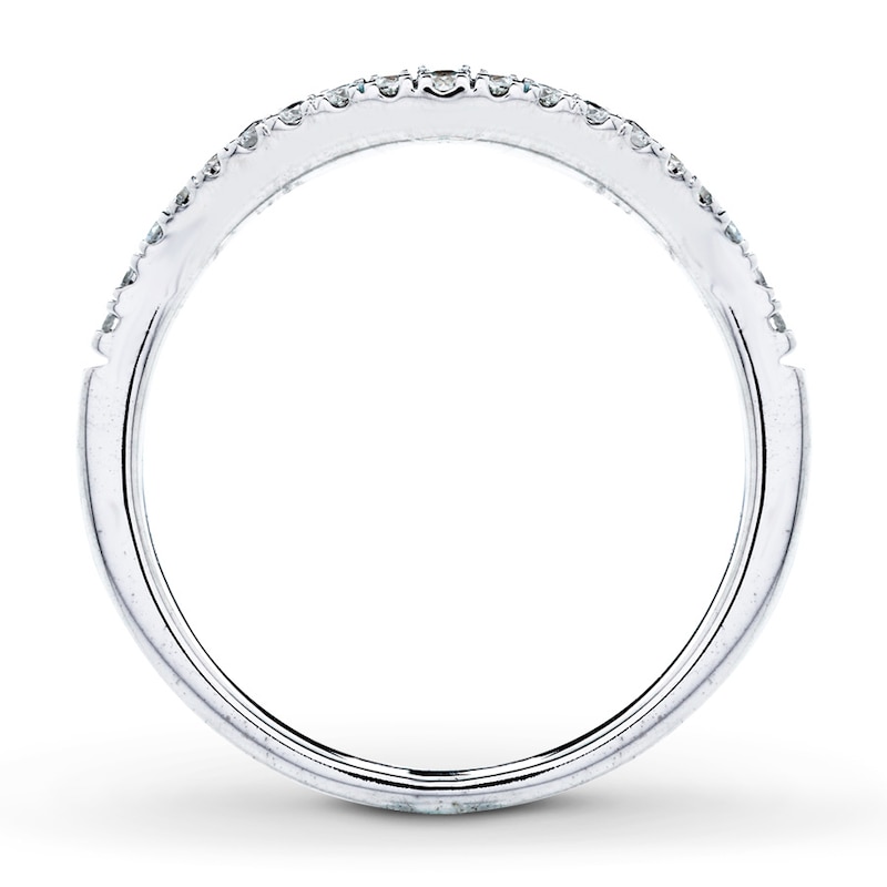 Main Image 2 of Previously Owned Diamond Wedding Band 1/6 ct tw Round-cut 14K White Gold