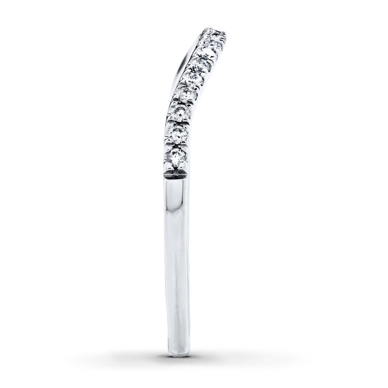 Main Image 3 of Previously Owned Diamond Wedding Band 1/6 ct tw Round-cut 14K White Gold