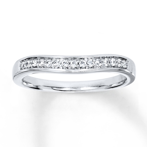 Previously Owned Diamond Wedding Band 1/8 ct tw Round-cut 14K White Gold