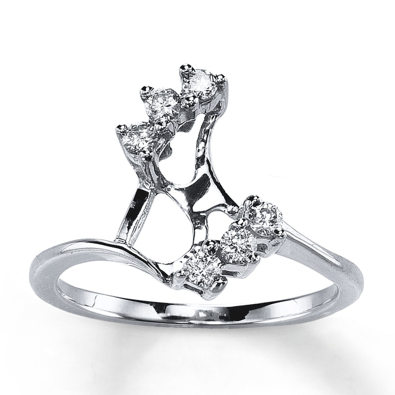 Main Image 1 of Previously Owned Diamond Wedding Band 1/4 ct tw Round-cut 14K White Gold