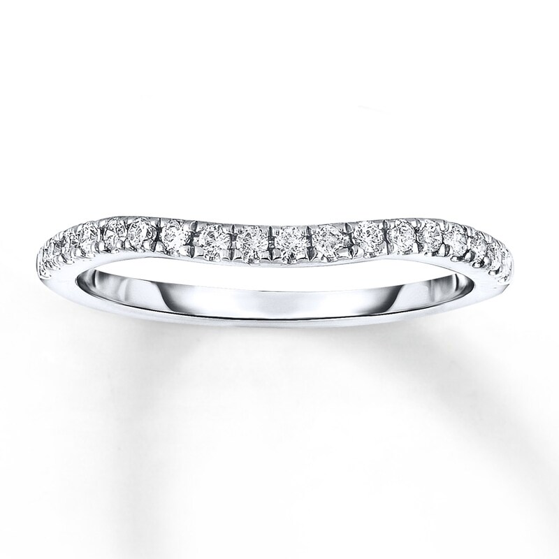 Main Image 1 of Previously Owned Diamond Wedding Band 1/4 ct tw Round-cut 14K White Gold