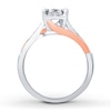 Thumbnail Image 2 of Previously Owned Diamond Engagement Ring 5/8 ct tw Princess & Round-Cut 14K Two-Tone Gold