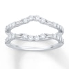 Thumbnail Image 1 of Previously Owned Diamond Enhancer Ring 3/4 ct tw Round & Baguette 14K White Gold