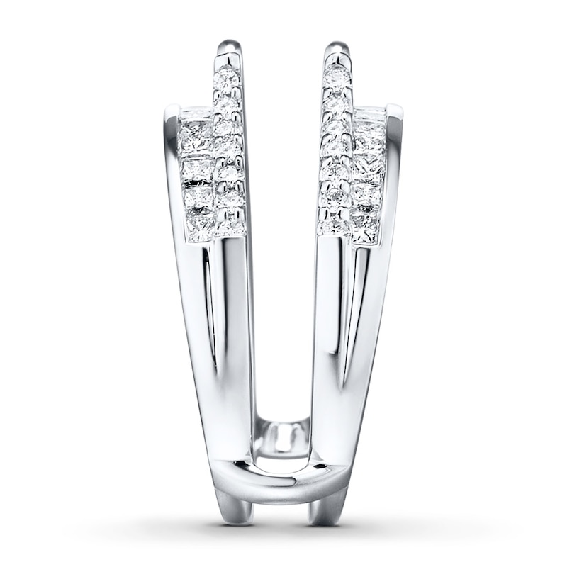Main Image 3 of Previously Owned Diamond Enhancer Ring 1 ct tw Princess & Round 14K White Gold