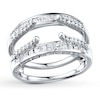 Thumbnail Image 4 of Previously Owned Diamond Enhancer Ring 1 ct tw Princess & Round 14K White Gold