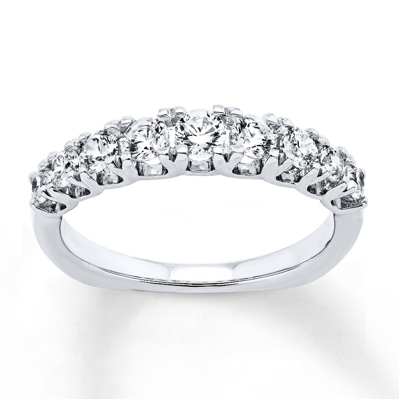 Main Image 1 of Previously Owned Hearts Desire Anniversary Band 3/4 ct tw Round-cut Diamonds 18K White Gold