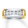 Thumbnail Image 0 of Previously Owned Men's Diamond Wedding Band 1 ct tw Round-cut 14K Two-Tone Gold