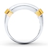 Previously Owned Men's Diamond Wedding Band 1 ct tw Round-cut 14K Two-Tone Gold