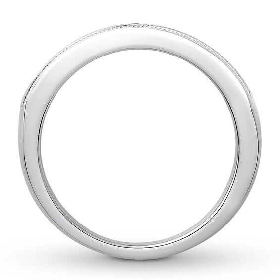 Thumbnail Image 2 of Previously Owned Men's Diamond Wedding Band 1 ct tw Round-cut 14K White Gold